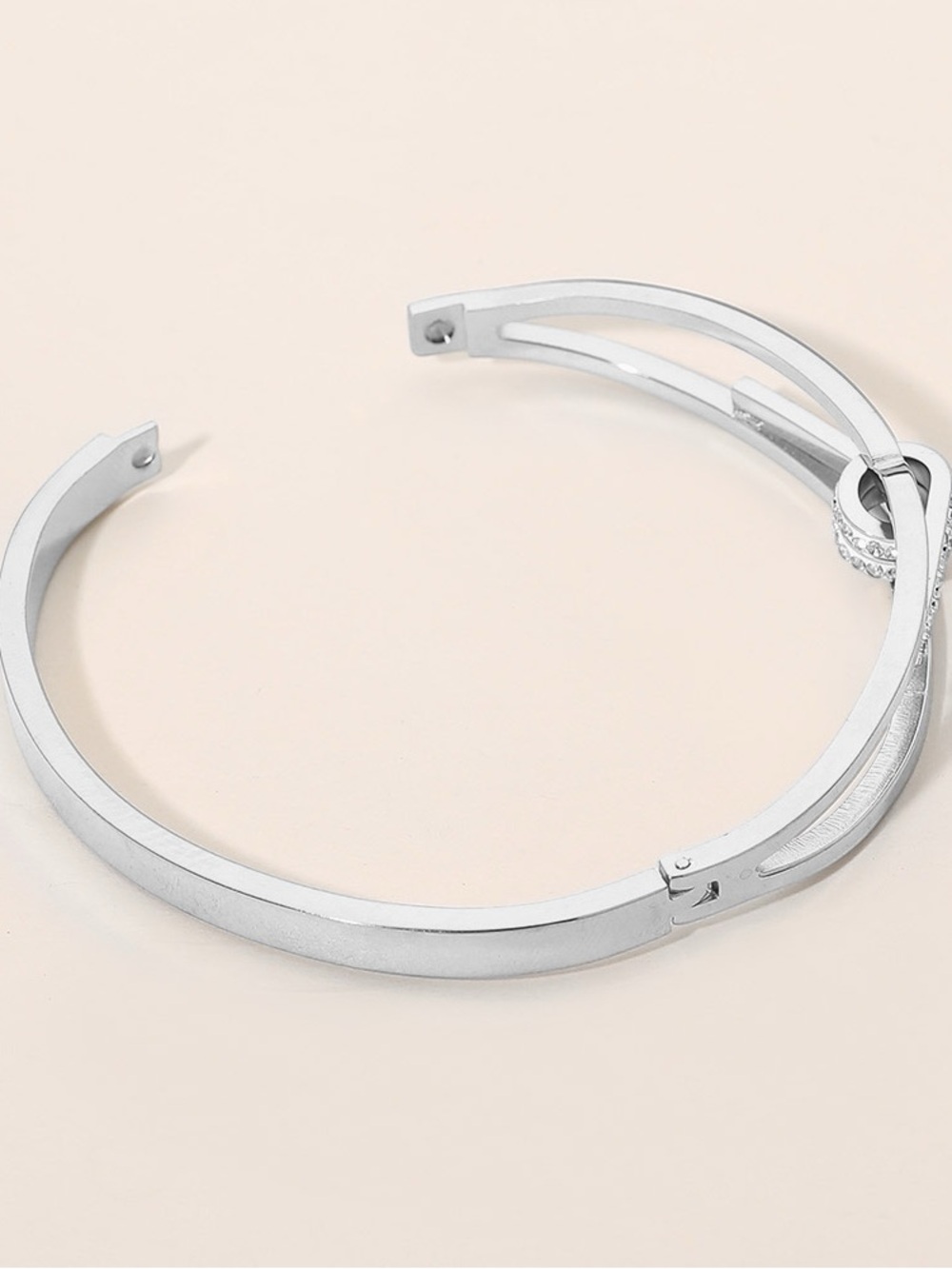 Silver Twisted Open Cuff Bracelet